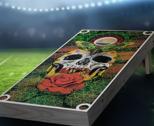 "Skull Attire" Stained Cornhole Boards