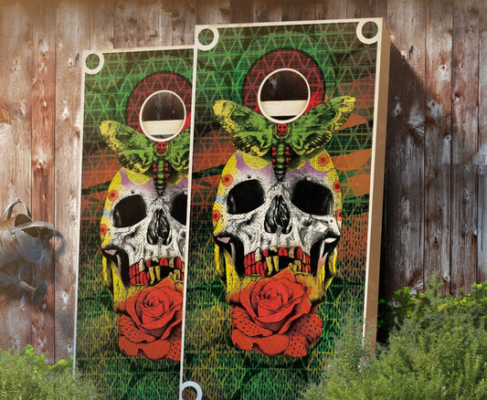 "Skull Attire" Stained Cornhole Boards