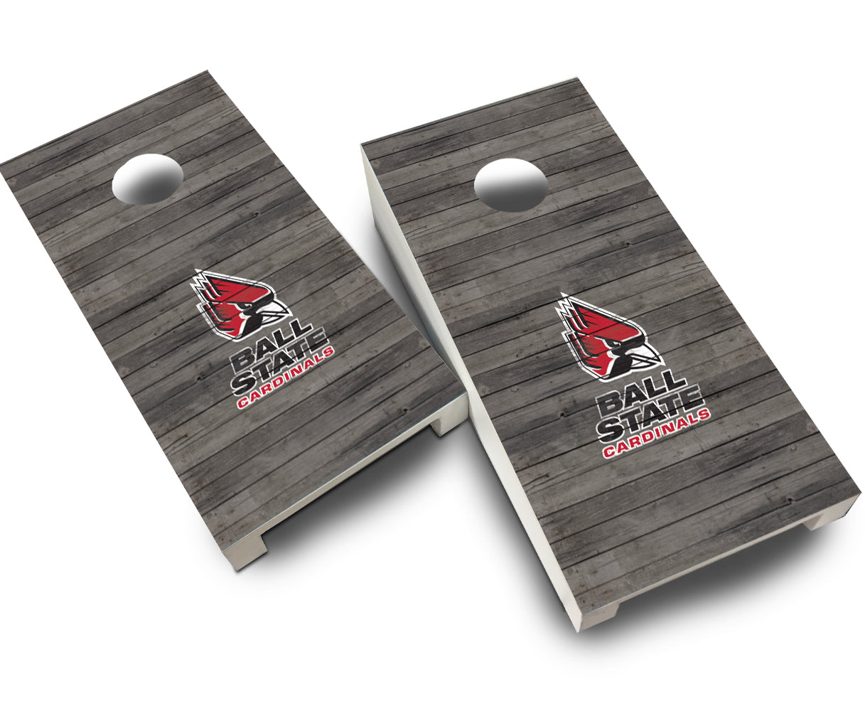 "Ball State Distressed" Tabletop Cornhole Boards