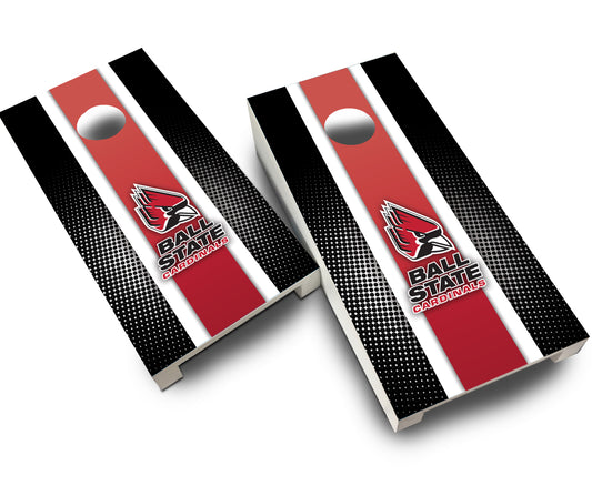 "Ball State Striped" Tabletop Cornhole Boards