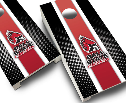 "Ball State Striped" Tabletop Cornhole Boards