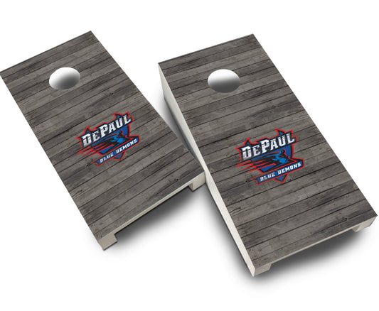 "DePaul Distressed" Tabletop Cornhole Boards