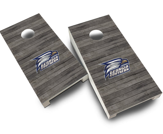 "Georgia Southern Distressed" Tabletop Cornhole Boards