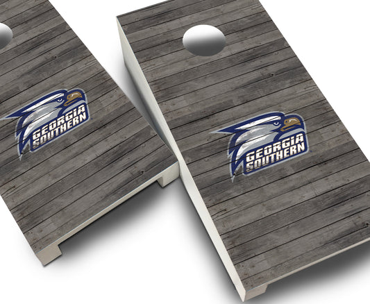 "Georgia Southern Distressed" Tabletop Cornhole Boards