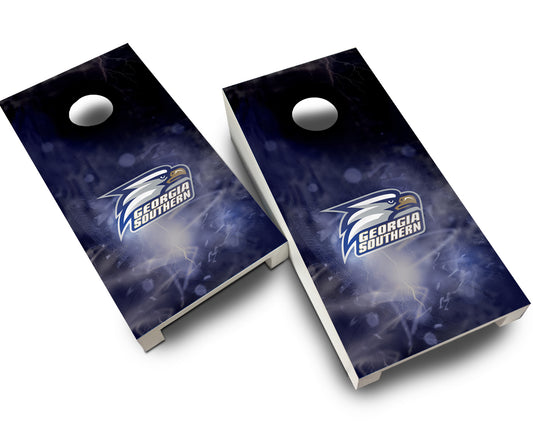 "Georgia Southern Smoke" Tabletop Cornhole Boards