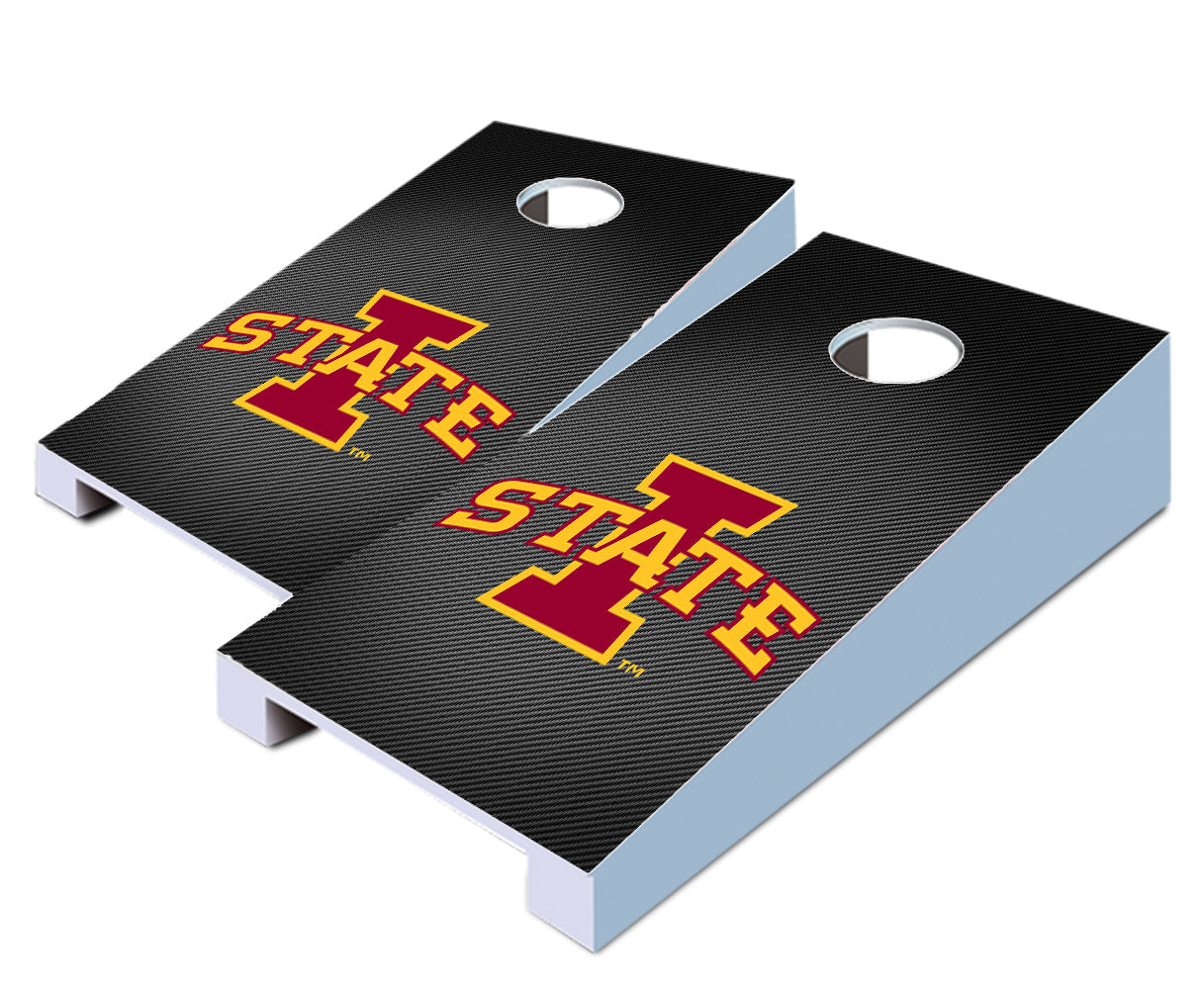 "Iowa State Slanted" Tabletop Cornhole Boards