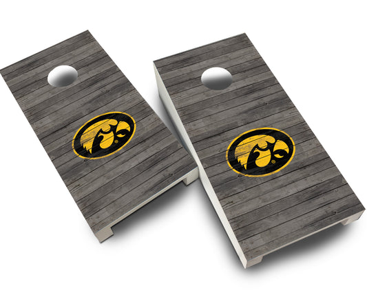 "Iowa Distressed" Tabletop Cornhole Boards