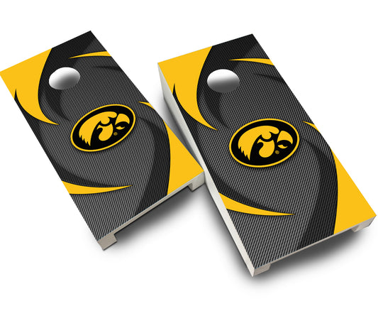 "Iowa Swoosh" Tabletop Cornhole Boards