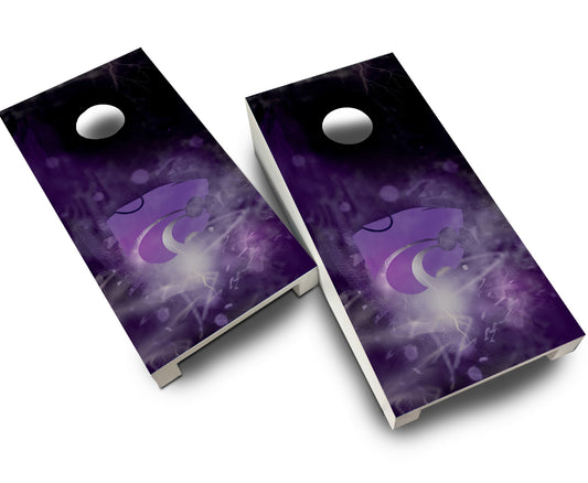 "Kansas State Smoke" Tabletop Cornhole Boards