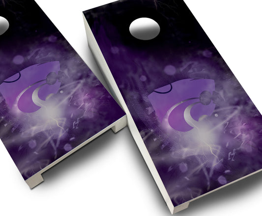 "Kansas State Smoke" Tabletop Cornhole Boards