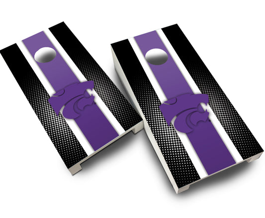 "Kansas State Striped" Tabletop Cornhole Boards