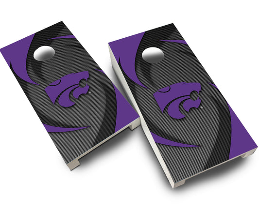 "Kansas State Swoosh" Tabletop Cornhole Boards