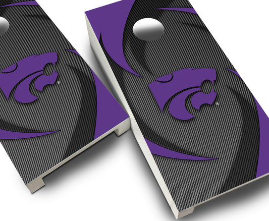 "Kansas State Swoosh" Tabletop Cornhole Boards