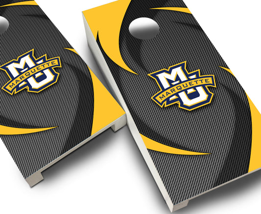 "Marquette Swoosh" Tabletop Cornhole Boards