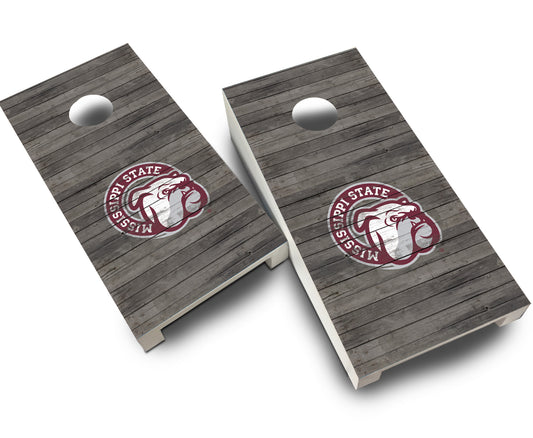 "Mississippi State Distressed" Tabletop Cornhole Boards