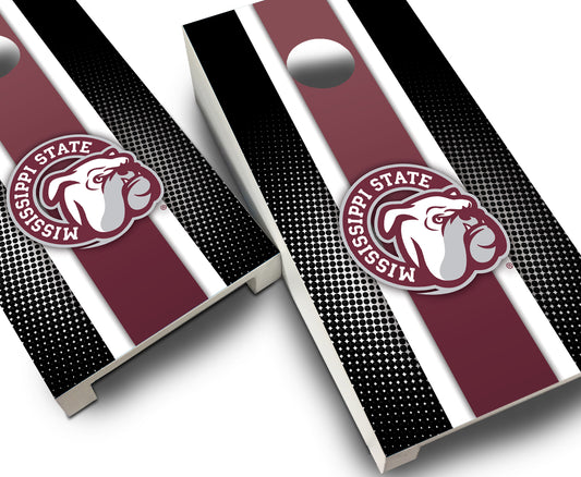 "Mississippi State Striped" Tabletop Cornhole Boards