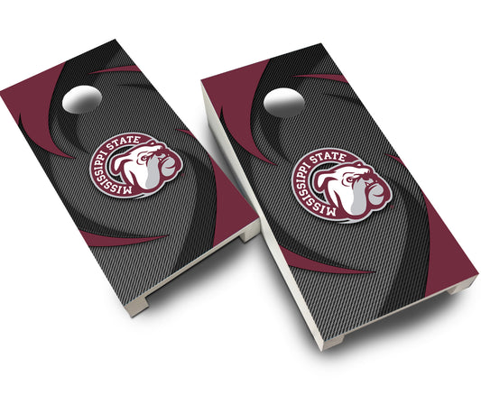 "Mississippi State Swoosh" Tabletop Cornhole Boards