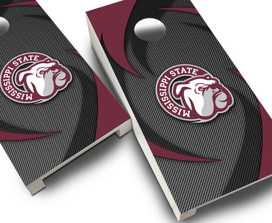 "Mississippi State Swoosh" Tabletop Cornhole Boards