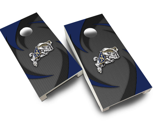 "Navy Swoosh" Tabletop Cornhole Boards