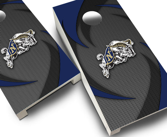 "Navy Swoosh" Tabletop Cornhole Boards