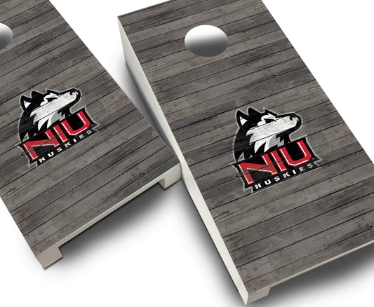 "Northern Illinois Distressed" Tabletop Cornhole Boards