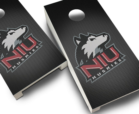 "Northern Illinois Slanted" Tabletop Cornhole Boards