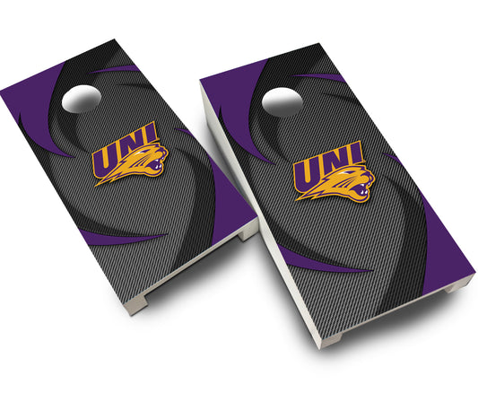 "Northern Iowa Swoosh" Tabletop Cornhole Boards