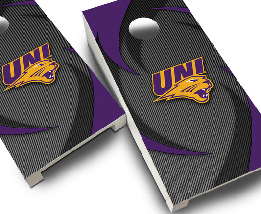 "Northern Iowa Swoosh" Tabletop Cornhole Boards