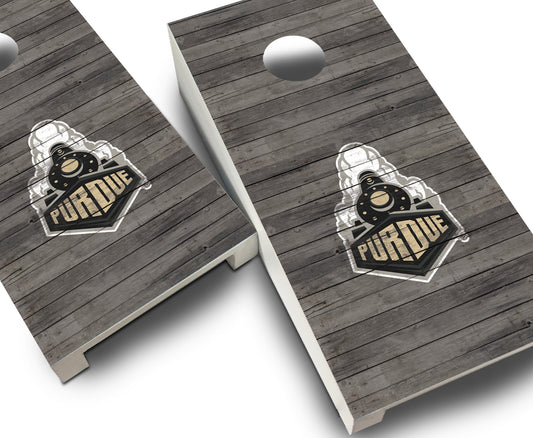 "Purdue Distressed" Tabletop Cornhole Boards