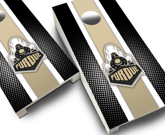 "Purdue Striped" Tabletop Cornhole Boards