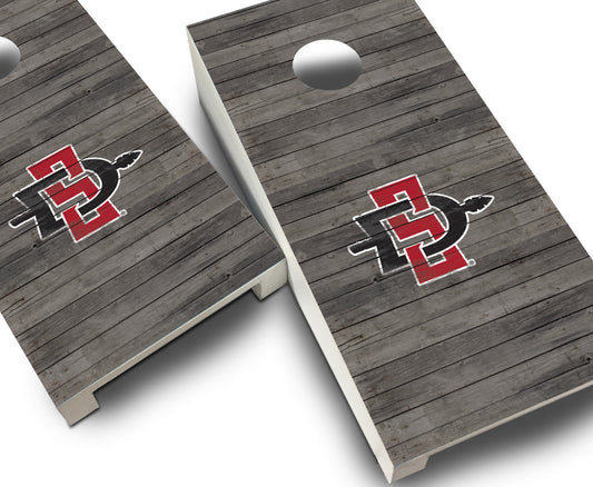 "San Diego State Distressed" Tabletop Cornhole Boards