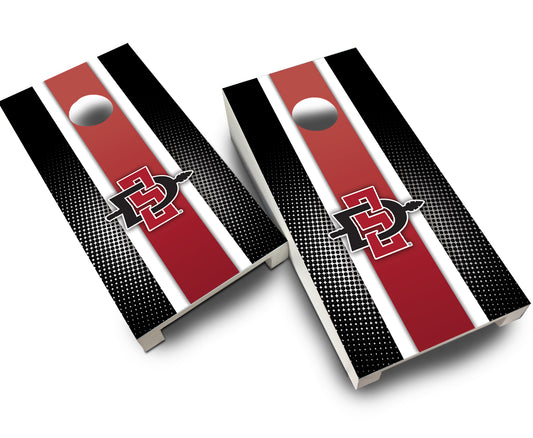 "San Diego State Striped" Tabletop Cornhole Boards