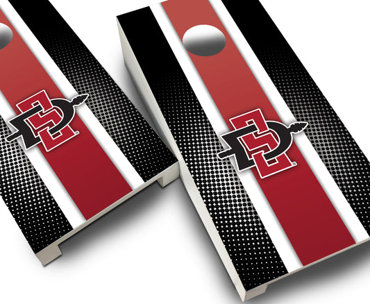 "San Diego State Striped" Tabletop Cornhole Boards