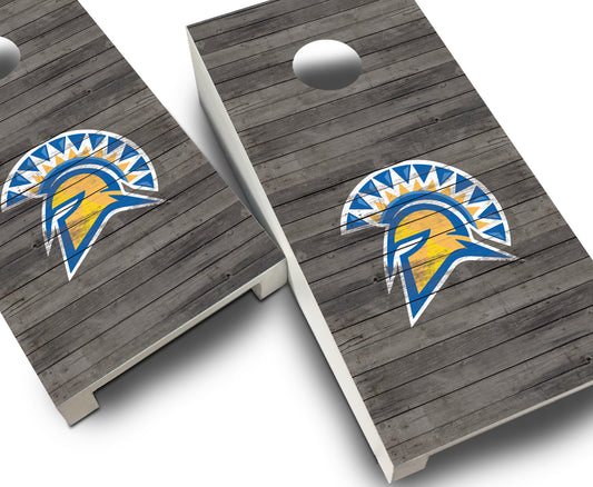 "San Jose State Distressed" Tabletop Cornhole Boards