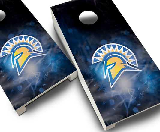 "San Jose State Smoke" Tabletop Cornhole Boards