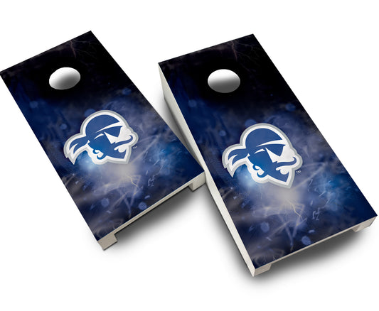 "Seton Hall Smoke" Tabletop Cornhole Boards