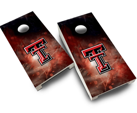 "Texas Tech Smoke" Tabletop Cornhole Boards