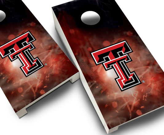"Texas Tech Smoke" Tabletop Cornhole Boards