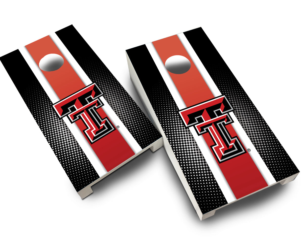 "Texas Tech Striped" Tabletop Cornhole Boards