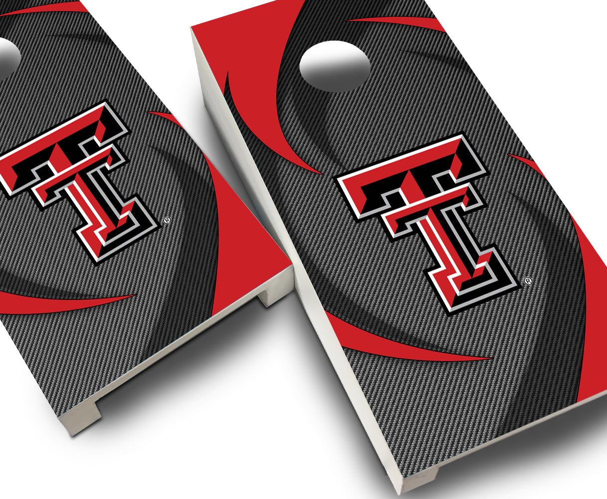 "Texas Tech Swoosh" Tabletop Cornhole Boards