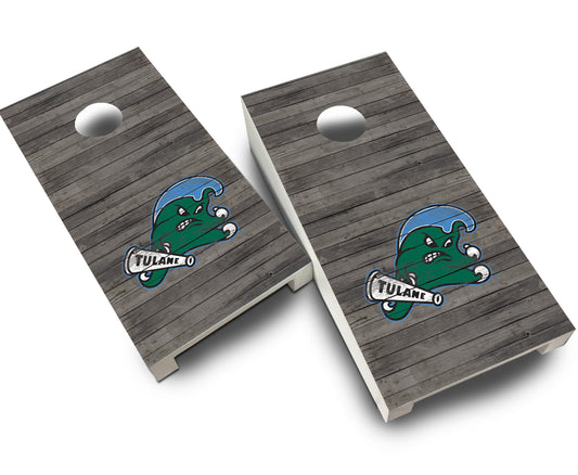 "Tulane Distressed" Tabletop Cornhole Boards