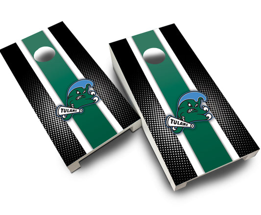 "Tulane Striped" Tabletop Cornhole Boards