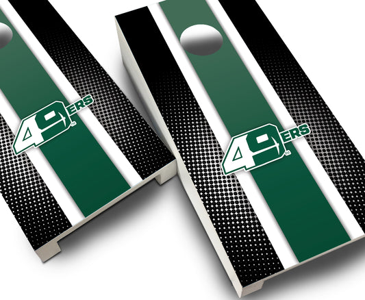 "UNC Charlotte Striped" Tabletop Cornhole Boards