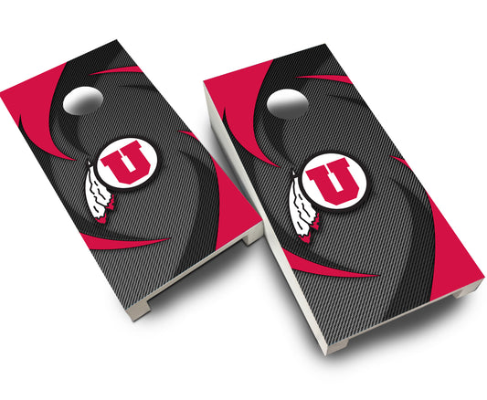 "Utah Swoosh" Tabletop Cornhole Boards