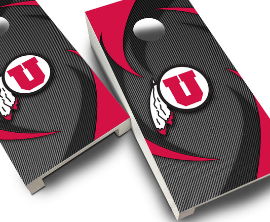 "Utah Swoosh" Tabletop Cornhole Boards