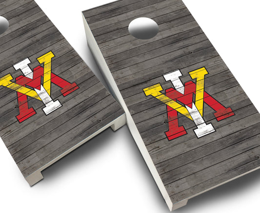 "VMI Distressed" Tabletop Cornhole Boards