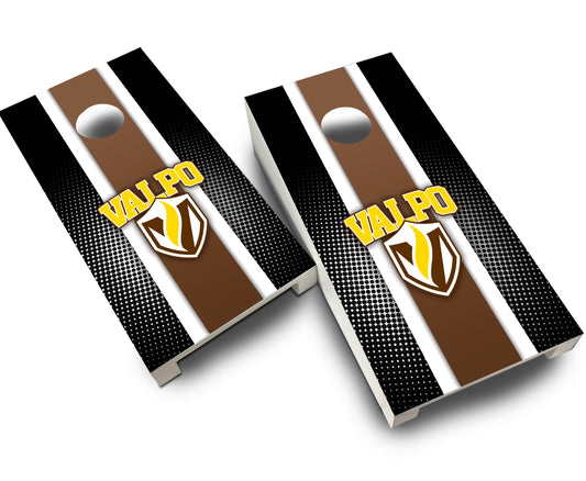 "Valparaiso Striped" Tabletop Cornhole Boards