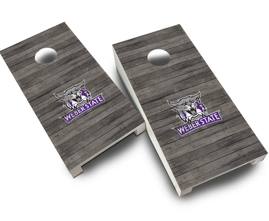 "Weber State Distressed" Tabletop Cornhole Boards