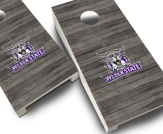 "Weber State Distressed" Tabletop Cornhole Boards