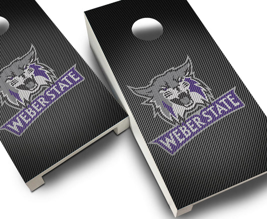 "Weber State Slanted" Tabletop Cornhole Boards